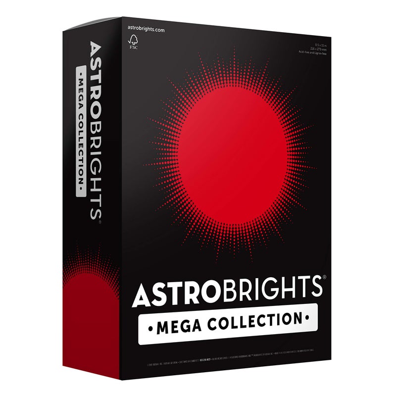 Astrobrights Mega Collection, Colored Cardstock, Ultra Red, 320 Sheets, 65 lb/176 gsm, 8.5" x 11" - MORE SHEETS! (91682) - Image 1